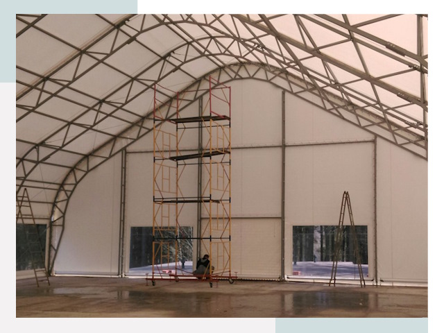 Шатровые ангары в Шелехове