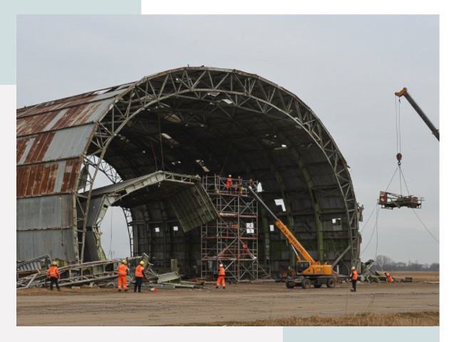 Демонтаж ангаров в Шелехове